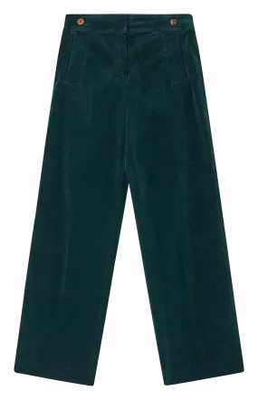 NUR - Pantalón chino recto de pana en verde
